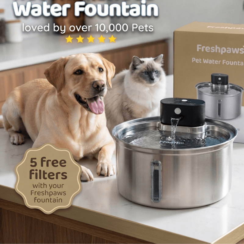 FreshPaws™ Water Fountain + 5 Free Filters